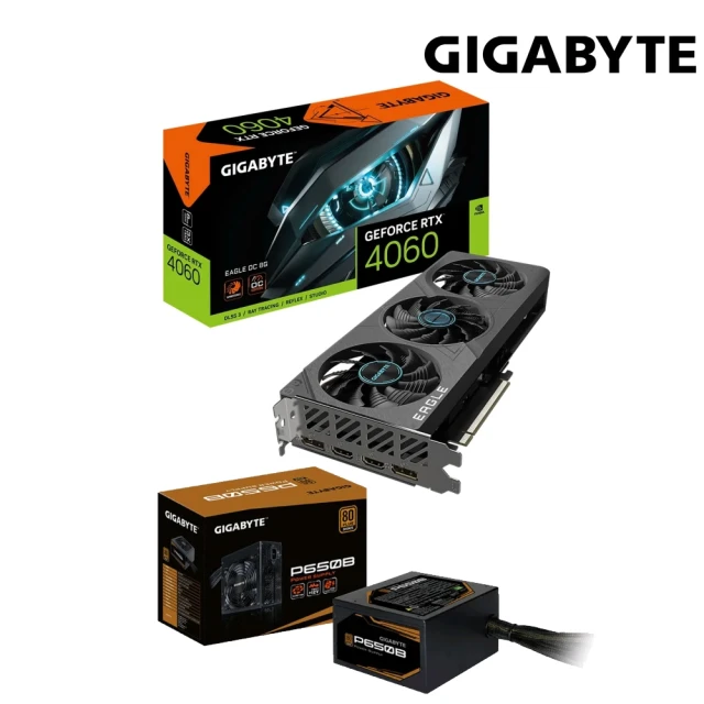 GIGABYTE 技嘉 650W UPS組★GeForce RTX4060 EAGLE OC 8G 顯示卡