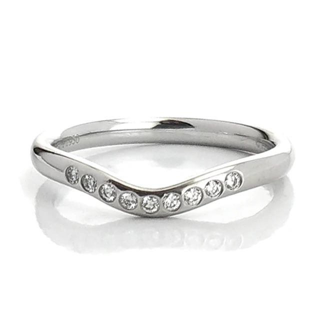 Tiffany&Co. 蒂芙尼 925純銀-鑲海藍寶石環型圓