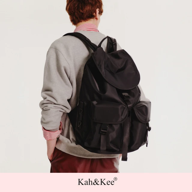 【kah&kee】Dark防潑水大容量後背包 NO.WBKK037(男包 女包 筆電後背包 旅行後背包 學生後背包)