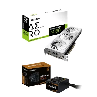 【GIGABYTE 技嘉】650W UPS組★GeForce RTX 4060 AERO OC 8G 顯示卡