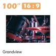 【Grandview】100吋16:9 Edge12mm 美背窄邊框 固定畫框幕