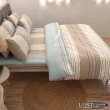 【LUST】《晨光調紋》100%純棉、雙人5尺精梳棉床包/枕套/舖棉被套、台灣製