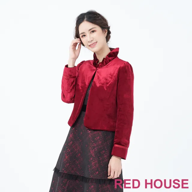 【RED HOUSE 蕾赫斯】立領絨布外套(共二色)