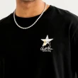 【Arnold Palmer 雨傘】男裝-機能快乾五角星LOGO刺繡T恤(黑色)