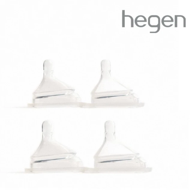 【hegen】防脹氣真實擬乳智慧奶嘴-Y型『四入組』(奶瓶 母嬰用品 新生禮 月子中心 不含塑化劑)