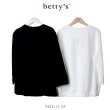 【betty’s 貝蒂思】B字壓線立體珠珠長袖T-shirt(共二色)