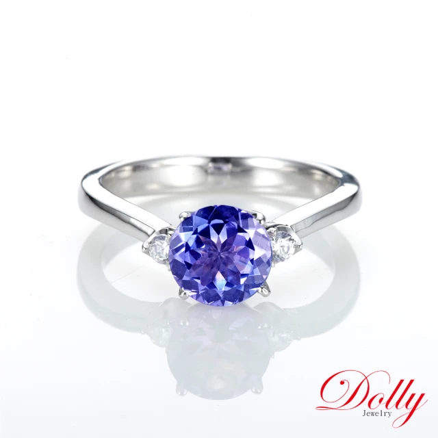 DOLLY 1克拉 14K金天然粉紅藍寶石玫瑰金鑽石戒指折扣