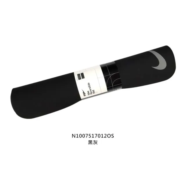 【NIKE 耐吉】YOGA MAT雙面瑜珈墊4MM-台灣製 止滑墊 運動 黑灰(N1007517012OS)
