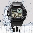 【CASIO 卡西歐】十年電力月相資訊運動數位休閒錶-黑(WS-1700H-1A)