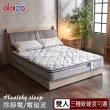【Dazo】健康舒眠型  除靜電紗+乳膠+記憶膠獨立筒床墊(雙人5尺)