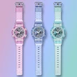 【CASIO 卡西歐】G-SHOCK WOMEN 科幻虛擬 雙顯腕錶 禮物推薦 畢業禮物(GMA-S110VW-4A)