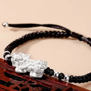 【赫本珠寶】999足銀招財貔貅編織手環