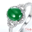 【DOLLY】18K金 緬甸冰種正綠A貨翡翠鑽石戒指