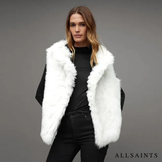 【ALLSAINTS】LYRA SHEARLING 奢華可拆式毛皮外套皮衣 W005LZ(常規版型)