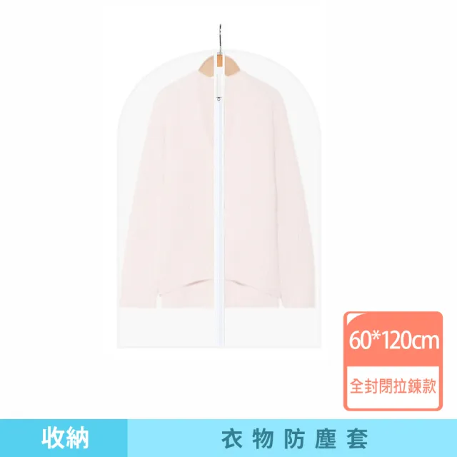 【咪咪購物】衣服防塵套｜拉鍊款｜60ｘ120｜一入(透明衣服防塵套 衣物防塵袋 衣服 大衣 外套 西裝 防塵套)