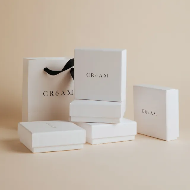 【CReAM】Doreen小香風永生花純銀施華洛世奇水晶鋯石女項鍊玫瑰花禮盒(生日 禮物 送禮 禮盒)