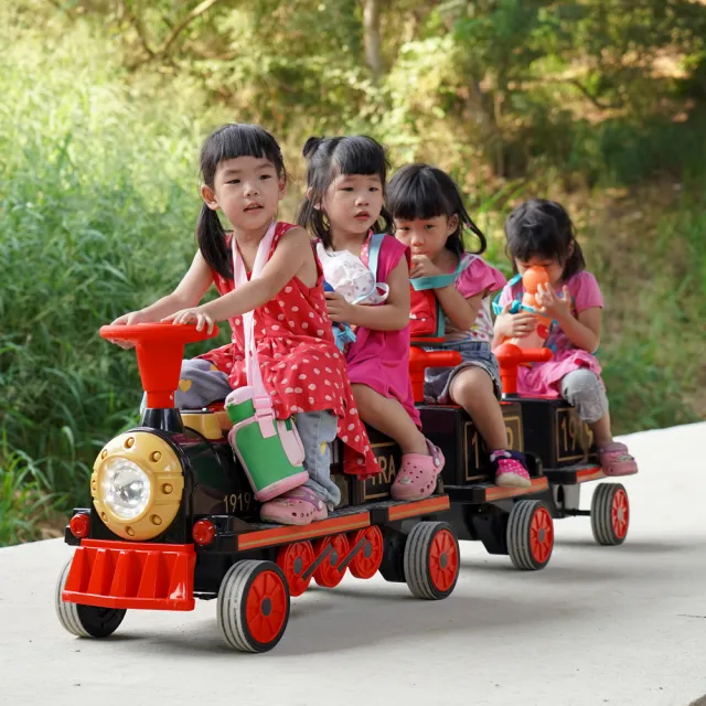 【聰明媽咪兒童超跑】復古小火車+第二三節動力車廂(SX1919)