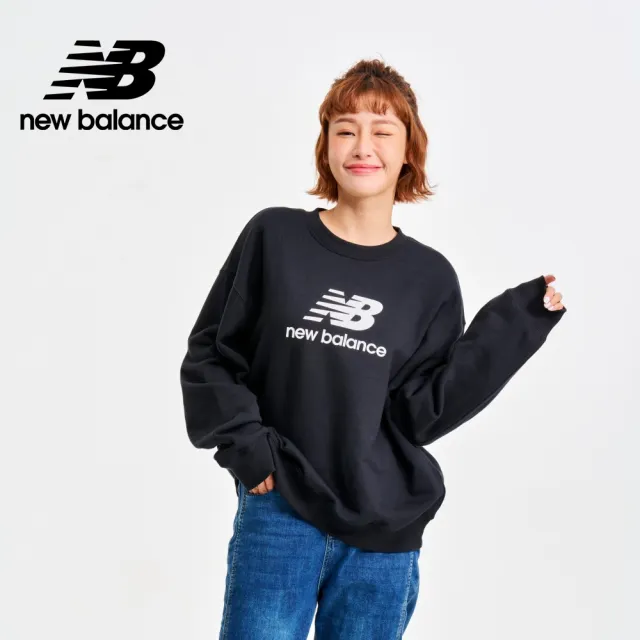 【NEW BALANCE】NB 大學T/長袖上衣_女性_黑色_WT41503BK(美版 版型偏大)