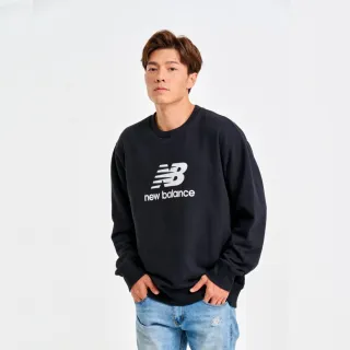 【NEW BALANCE】NB 大學T衛衣長袖上衣_男性_黑色_MT41500BK(美版 版型偏大)