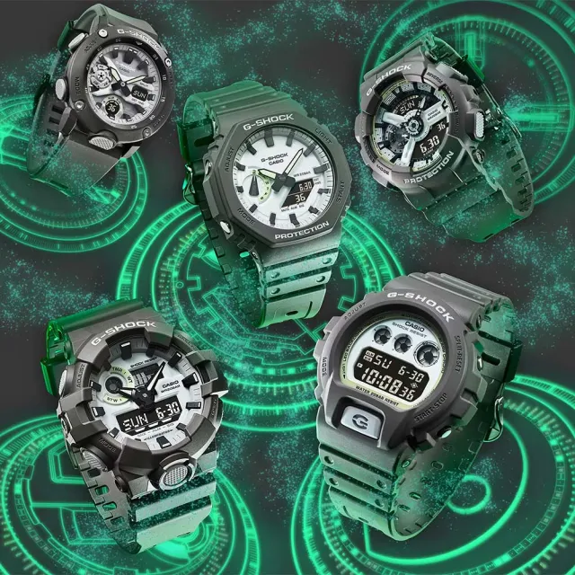 【CASIO 卡西歐】G-SHOCK 綠光系列手錶 開學(DW-6900HD-8)