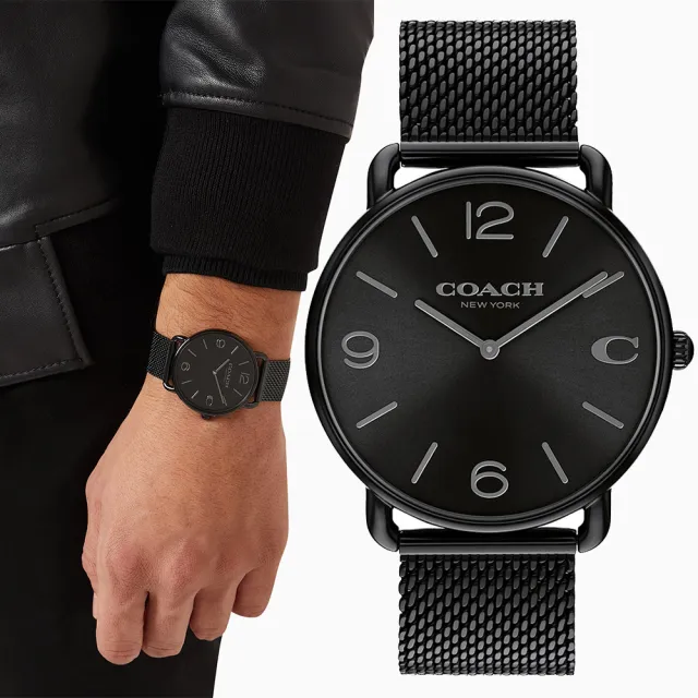 【COACH】官方授權經銷商 Elliot 簡約大數字米蘭帶手錶-41mm/3色可選(14602650/14602651/14602652)