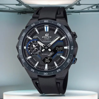 【CASIO 卡西歐】EDIFICE 方程式賽車 碳纖維藍芽手錶(ECB-2200PB-1A)