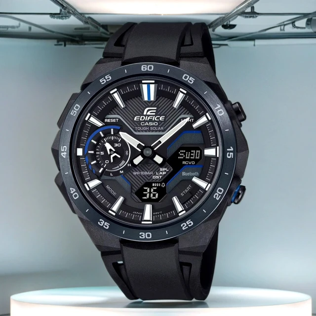 CASIO 卡西歐CASIO 卡西歐 EDIFICE 方程式賽車 碳纖維藍芽手錶 新年禮物(ECB-2200PB-1A)