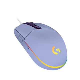 【Logitech 羅技】G102 第二代 RGB 炫彩遊戲滑鼠 - 莫蘭紫