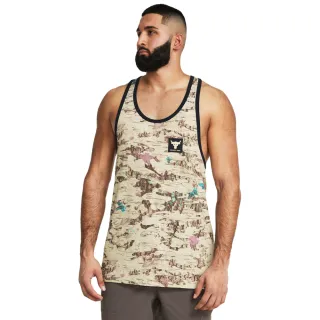 【UNDER ARMOUR】UA 男 巨石強森 Project Rock Camo 背心_1383226-273(黃色)