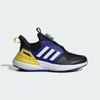 【adidas 愛迪達】運動鞋 童鞋 中童 大童 RapidaSport BOA K 黑藍 IF8542