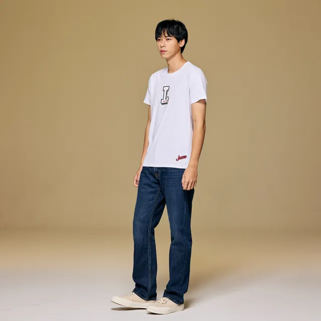 【Lee】男裝 牛仔褲 / 743 中腰舒適直筒 中藍洗水(LB417024281)