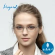 【MEGASOL】高品質水晶鏡片老花眼鏡(中性方框菱形雕刻鏡架老花-CT1209)