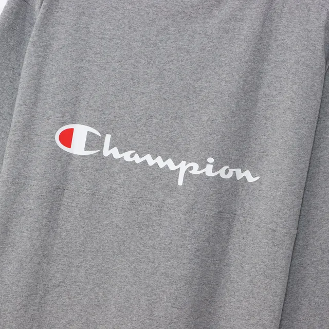 【Champion】官方直營-休閒款純棉LOGO連身裙-女(灰色)