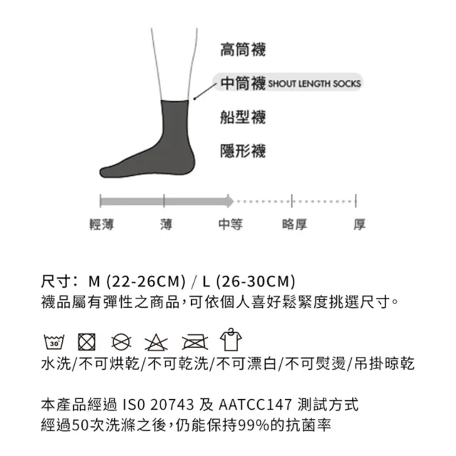 【WARX】二刀流運動中筒襪5雙組(除臭襪/機能運動襪/足弓防護)