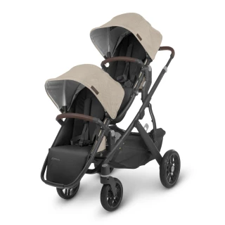 【UPPAbaby】VISTA V2 雙人推車+新生兒貼身座墊*2+上座加高轉接器(王者之尊旗鑑雙寶推車)