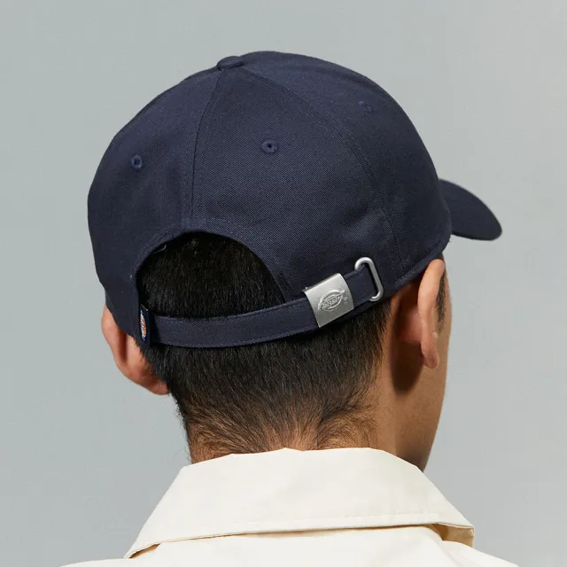 【Dickies】男女款深海軍藍純棉品牌Logo刺繡棒球帽｜DK008220CG7(帽子)