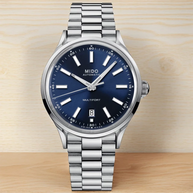MIDO 美度MIDO 美度 官方授權 Multifort 經典傳承復古機械腕錶-藍40mm(M0404071104100)