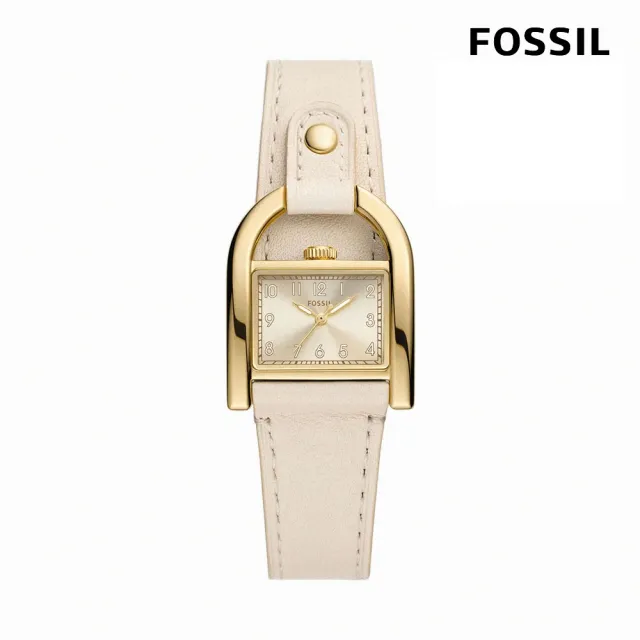 【FOSSIL 官方旗艦館】Harwell 系列馬鞍女錶 皮革錶帶指針手錶 28MM(多色可選)