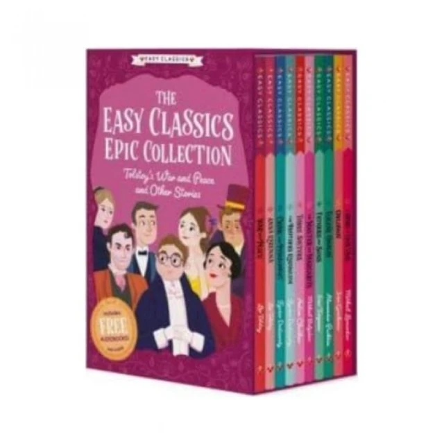 The Easy Classics Epic Collection: Tolstoy’s War and Peace and Other Stories （30本平裝本+音檔QRcod