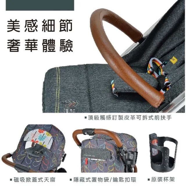 【HTGC】可登機 輕量秒收 單手折疊 嬰兒推車嬰兒車/單腳剎車/170度平躺/推車/手推車/娃娃車 北歐風