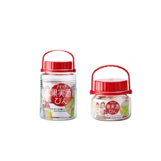 【好拾物】ADERIA 1L+4L 2件組 紅色蓋梅酒罐 玻璃罐 釀酒罐 玻璃罐 醃漬罐