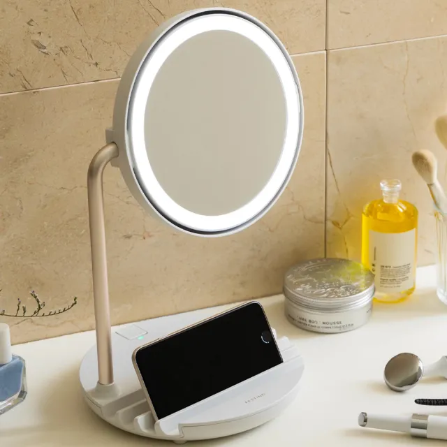 【recolte 麗克特】Festino LED Fan Mirror 柔光微風化妝鏡(SMHB-032)