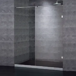 【CAESAR 凱撒衛浴】無框一字型淋浴屏風(寬 80cm / 含安裝)