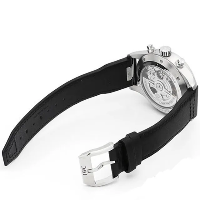 【IWC 萬國錶】飛行員計時黑面黑皮帶x43mm(IW378001)
