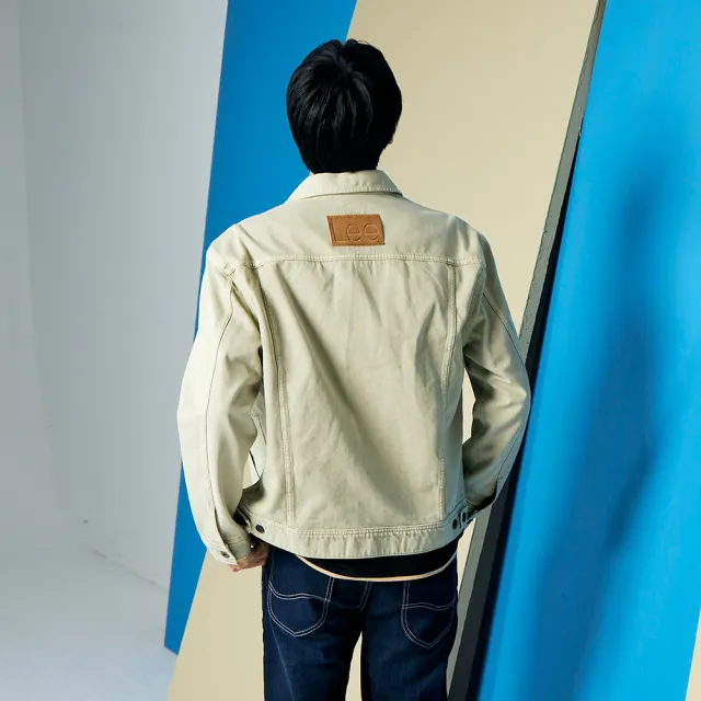 【Lee】男裝 休閒外套 / 經典短版雙口袋 牡蠣白 舒適版型 / 101+系列(LB413001169)