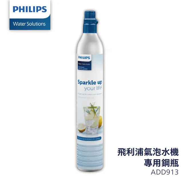 【Philips 飛利浦】氣泡水機全新專用二氧化碳氣瓶(ADD913)