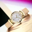 【ALBA】雅柏 優雅時尚 金色 皮帶錶 女錶  米色 禮物 藍寶石(VJ22-X281J)