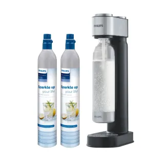 【Philips 飛利浦】氣泡水機+鋼瓶x2(ADD4902/913X2)