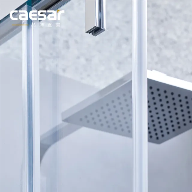 【CAESAR 凱撒衛浴】無框一字型橫拉式緩衝淋浴拉門(寬161-170 cm / 含安裝)