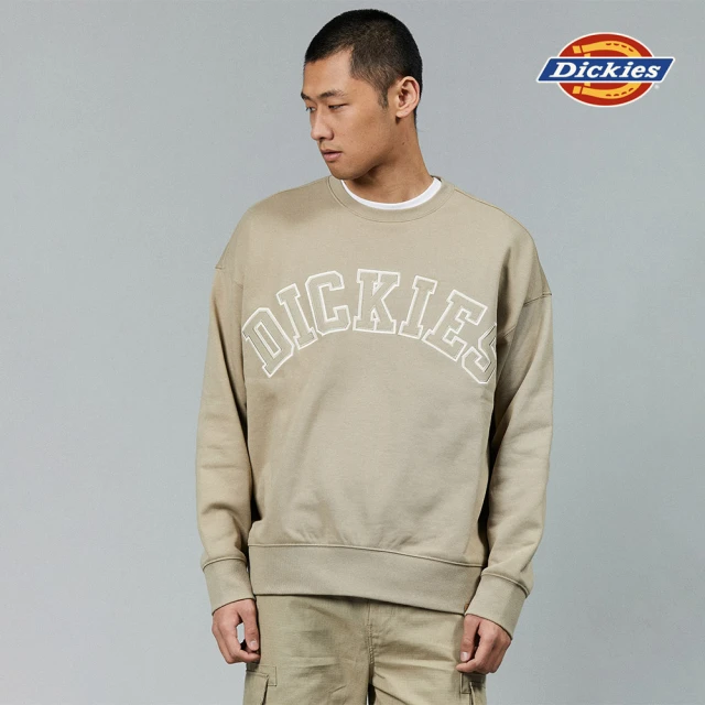 Dickies 男款沙色多口袋設計防風連帽休閒羽絨外套｜DK